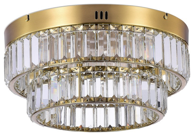Stella Double Tier LED Flushmount Brushed Brass