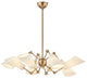 Buckingham, 8-Light Chandelier, Aged Brass Finish, Off White Linen
