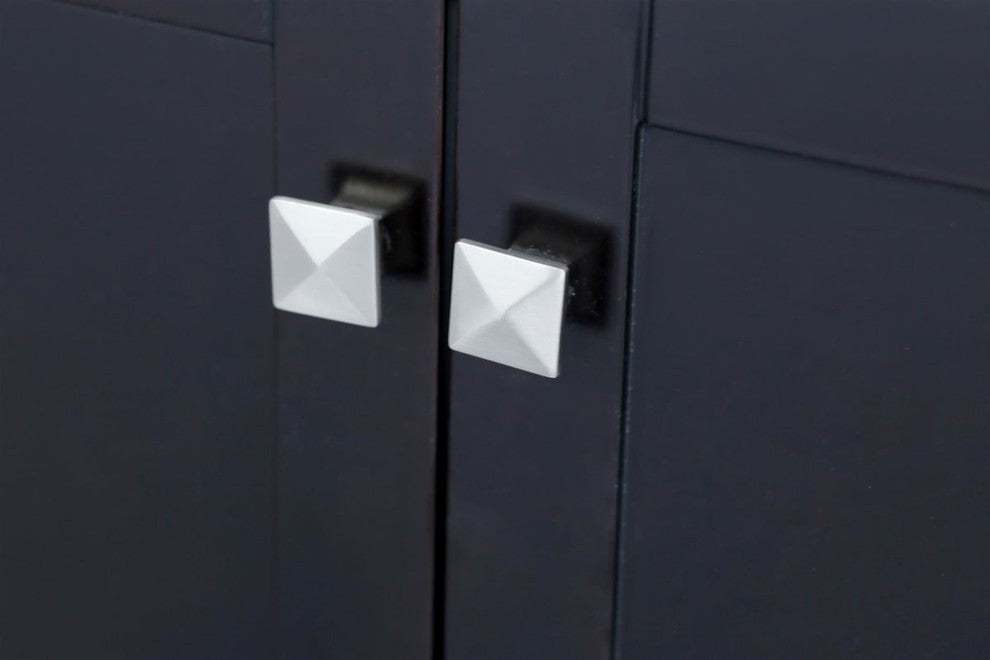 Ariel Cambridge 72" Double Sink Base Cabinet, Espresso