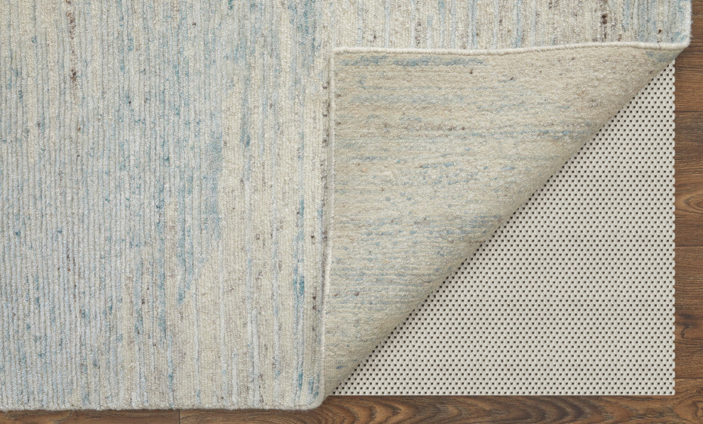 Evie R69CH Modern/Casual/Global Area Rug, Mint/Ivory, 8'6"x11'6"