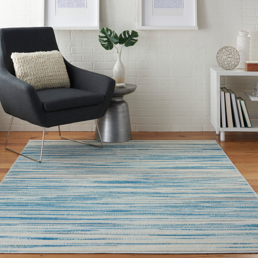 Nourison Jubilant 6' x 9' Blue Modern Indoor Area Rug