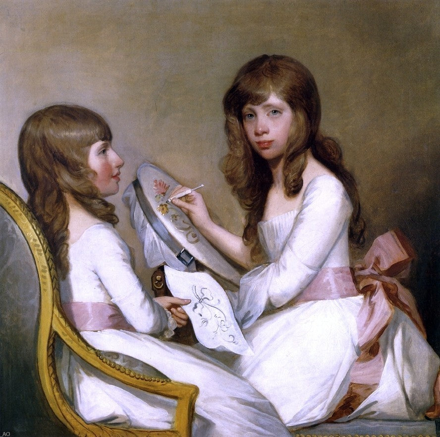 Gilbert Stuart Anna Dorothea Foster and Charlotte Anna Dick Print