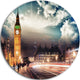 Big Ben From Westminster Bridge, Cityscape Photo Disc Metal Art, 36"