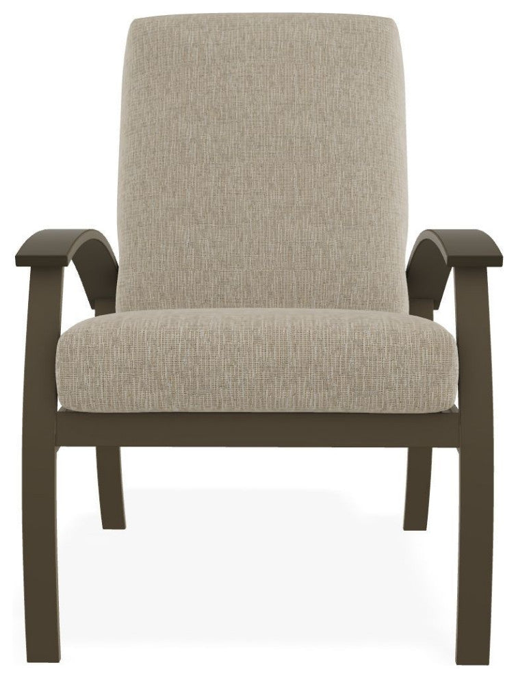 Belle Isle Cushion Deep Seating Outdoor Armchair, Grasscloth Dune/Beachwood