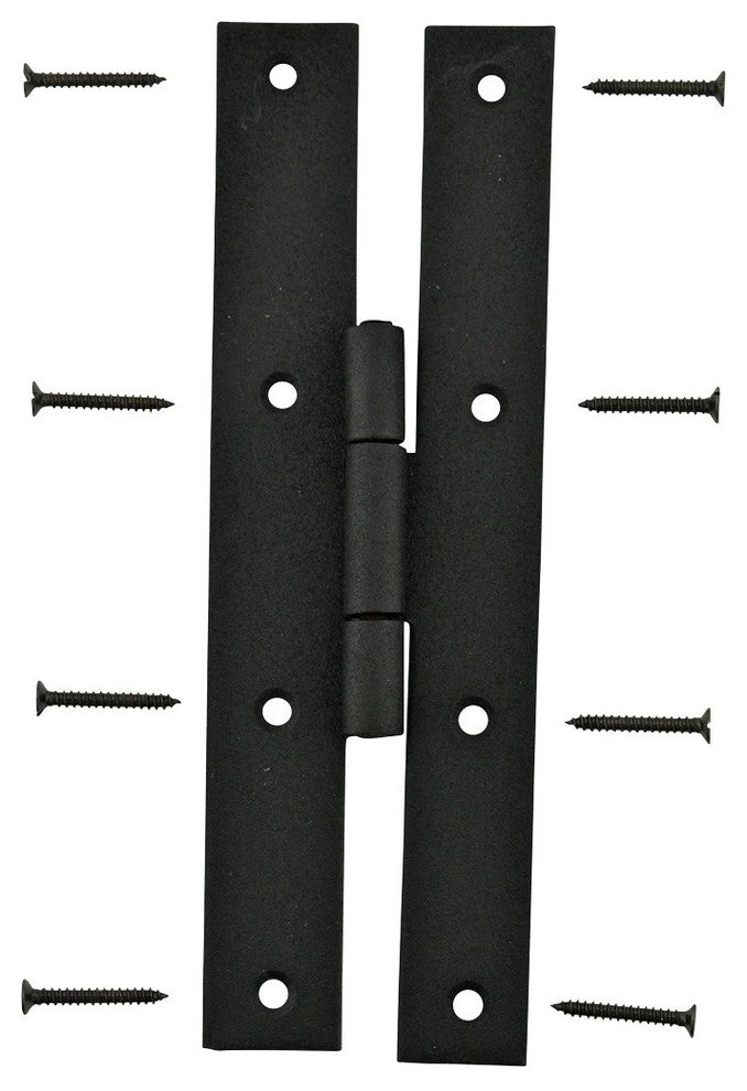 Door Hinge Black Iron Flush H with High Rustproof Finish 7 Inch