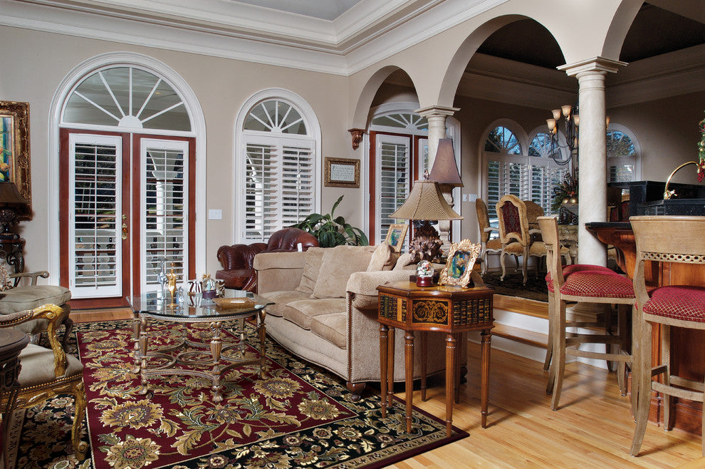 Cambridge 7301 Red, Black Kashan, 5'3"x7'7"