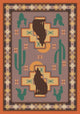 Howl at the Moon Rug, Coral, 5'x8', Rectangle
