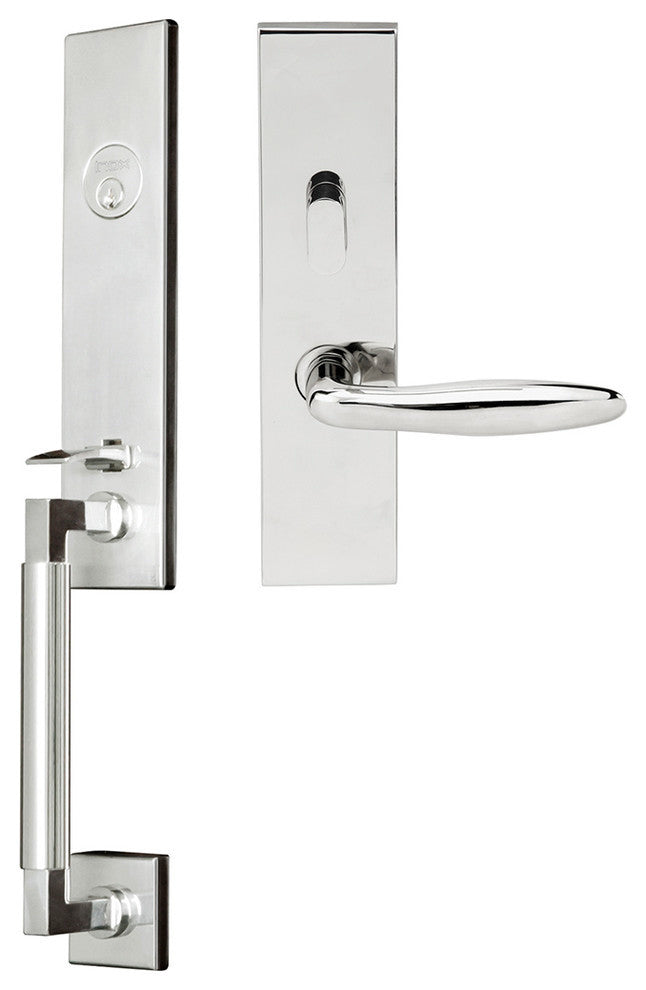 Summer Lever, Mortise Entry Handle set, Left Hand, Polished Stainless Steel