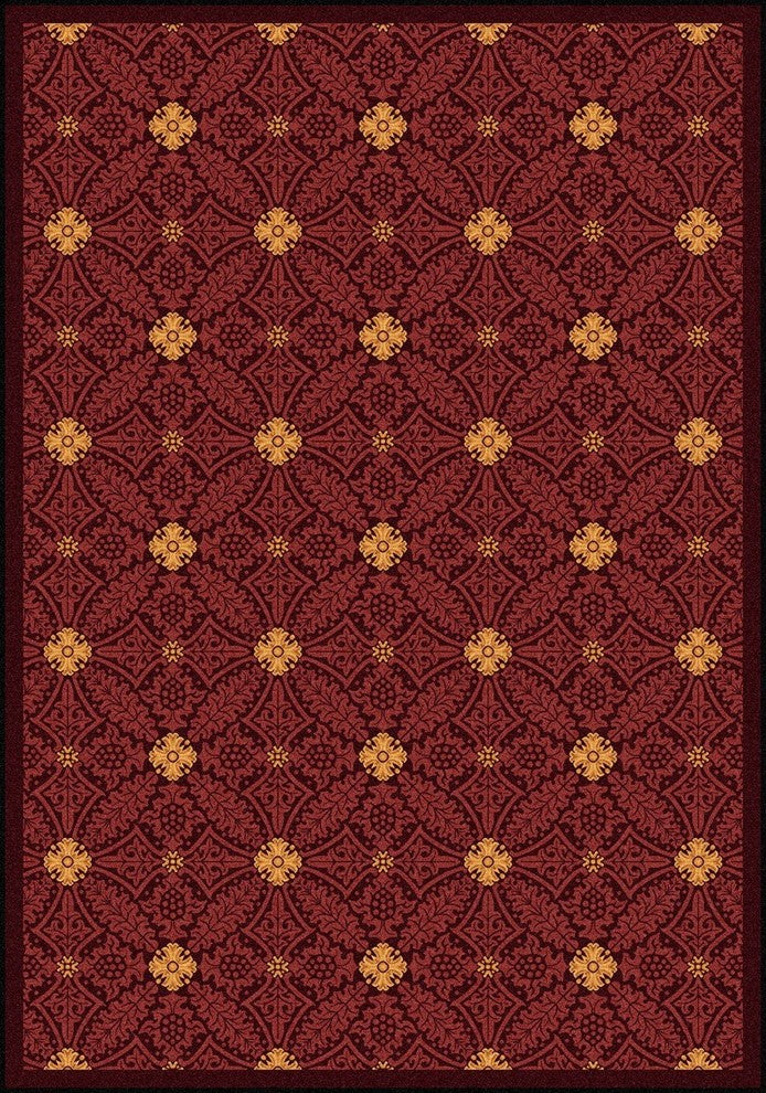 Any Day Matinee Rug, Fort Wood, Burgundy, 3'10"x5'4"