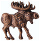 Walking Moose Right Facing Cabinet Knob, Antique Copper