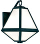 Glacier 1 Light Outdoor Wall Mount in Black Charcoal