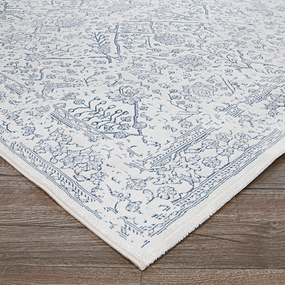 Couristan Marina Lillian Area Rug, Oyster-Slate Blue, 9'2"x12'9"