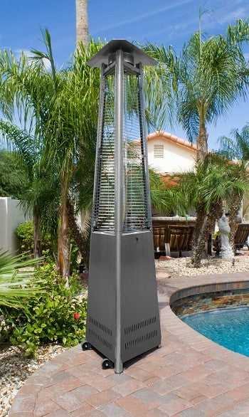 Az Patio Heaters Commercial Glass Tube Patio Heater, Stainless Steel