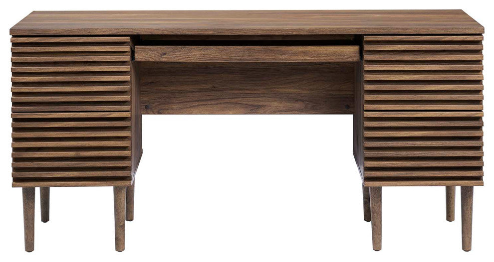 Render Office Desk, Walnut