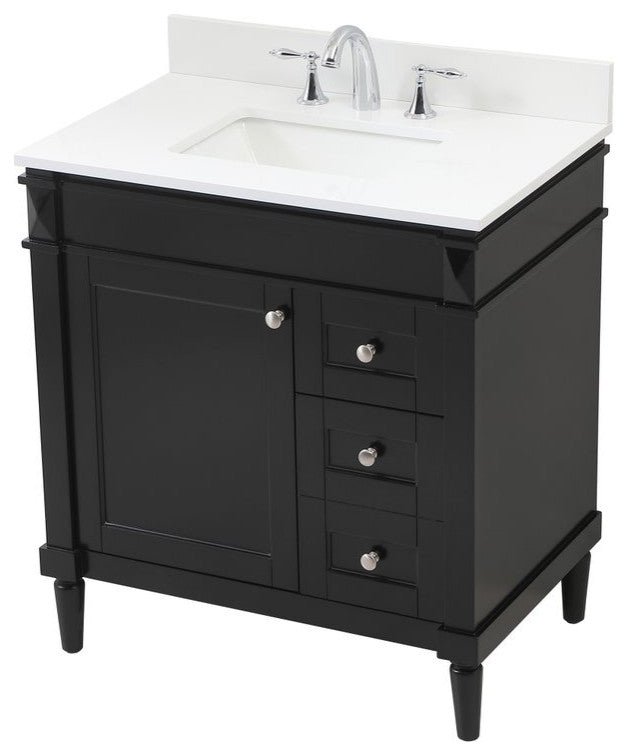 Home Living 21" Transitional Black-Light Bathroom Vanity