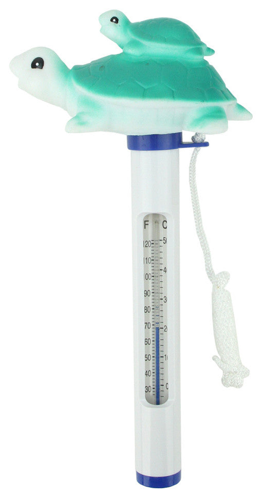 Floating Turtle Family Swimming Pool Thermometer With Cords