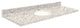 Quartz 61"x22" Vanity Top, Single Faucet Hole, Almond Delite, White Bowl