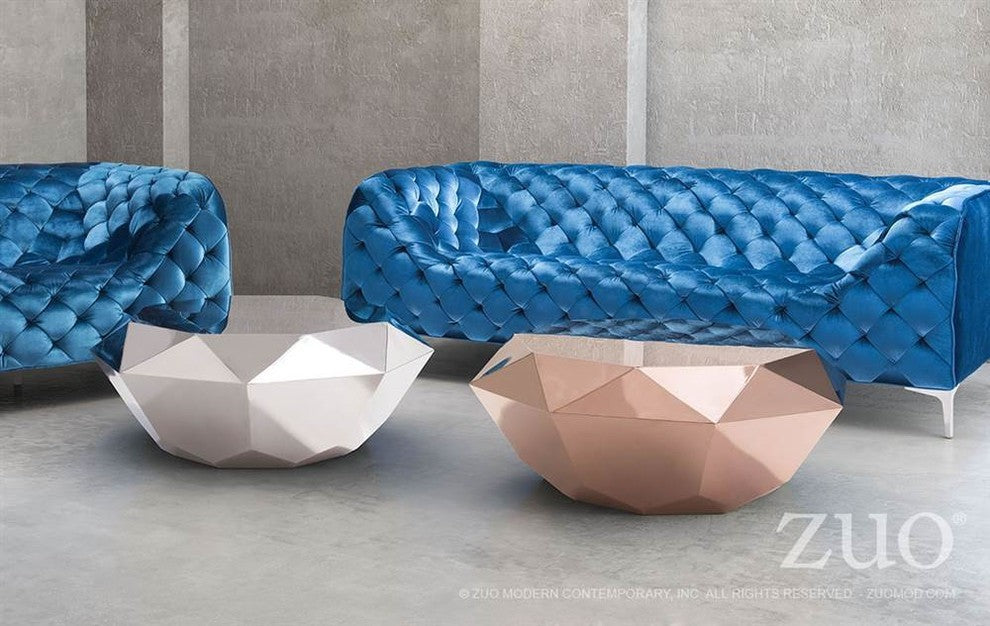 Gem Coffee Table, Stainless Steel