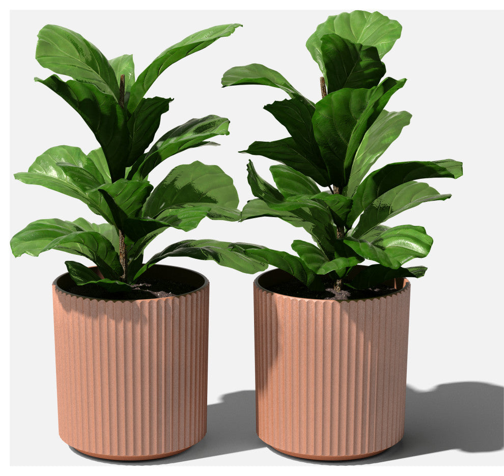 Veradek Demi Series Planter, Terracotta, 16", 2 Pack
