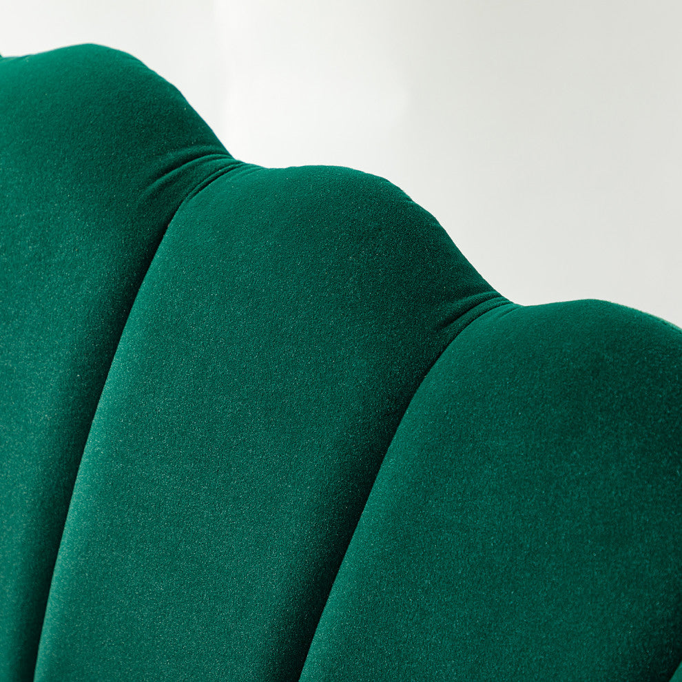 Upholstered 52" Loveseat With Tufted Back, Green