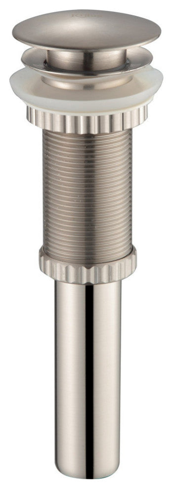 Ramus Single Handle 1-Hole Vessel Bathroom Faucet, Satin Nickel W/ Drain