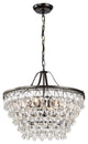 6-Light Antique Bronze Six Tier Crystal Chandelier  Glam Lighting