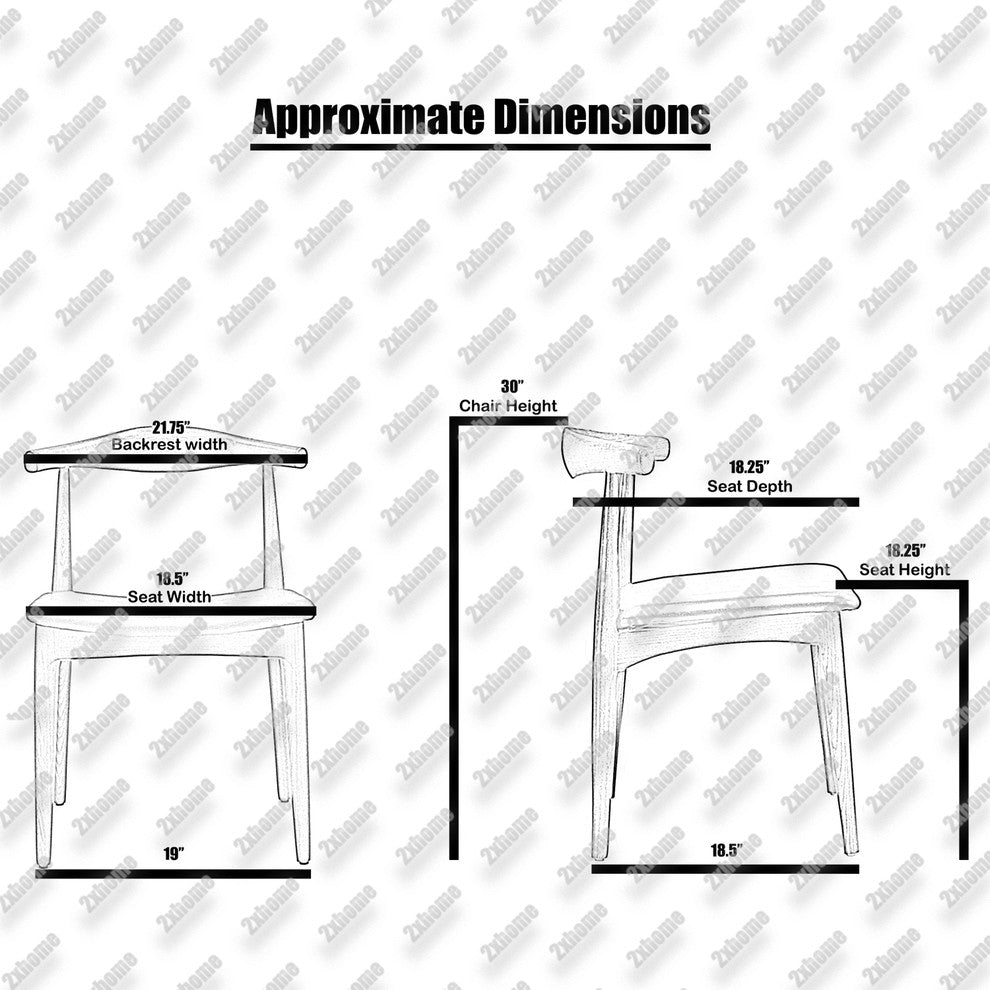 Modern Wooden Dining Chair, Walnut