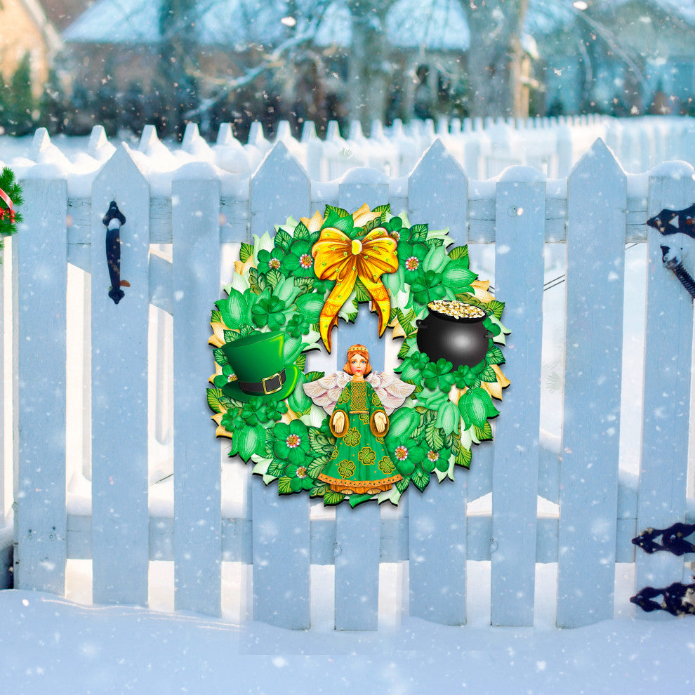 Irish Wreath Wooden Door Hanger