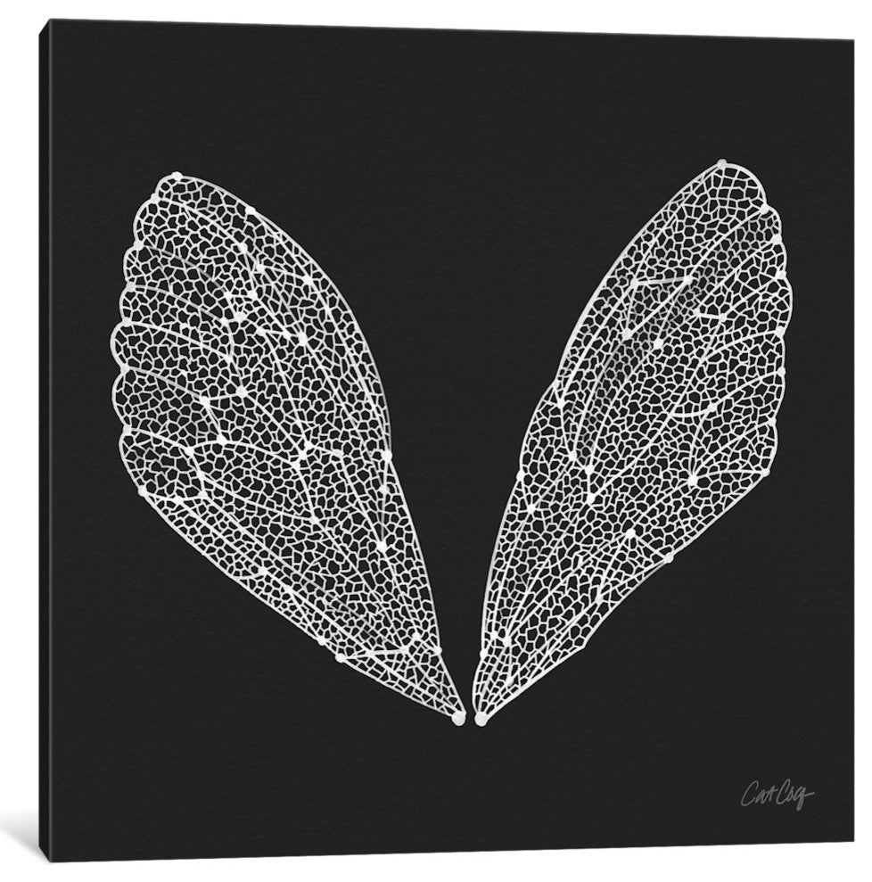 "Cicada Wings White Artprint" by Cat Coquillette, 37x37x1.5