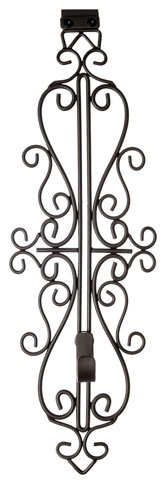 Adjustable Wreath Hanger for Door, Colonial, Brown