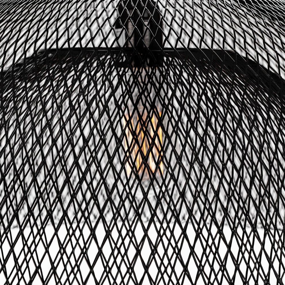 Polaris Pendant Light, Black, Medium 13"