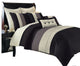 Hudson 100% Microfiber 8-Piece Bed Set, Black, Full
