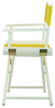 018" Director's Chair White Frame-Yellow Canvas