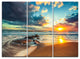 "Beautiful Cloudscape Over the Sea" Beach Metal Wall Art, 3 Panels, 36"x28"