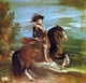 Diego Velazquez Philip IV on Horseback 20"x20" Premium Canvas Print