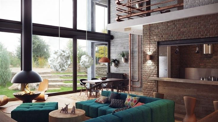 Squares Hanging Pendant Lamp, Deluxe