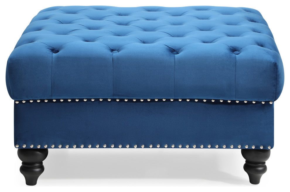 Nola Ottoman, Navy Blue