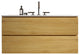 Wall-Mounted Bathroom Vanity Set with Ceramic Sink, Oak, 36"