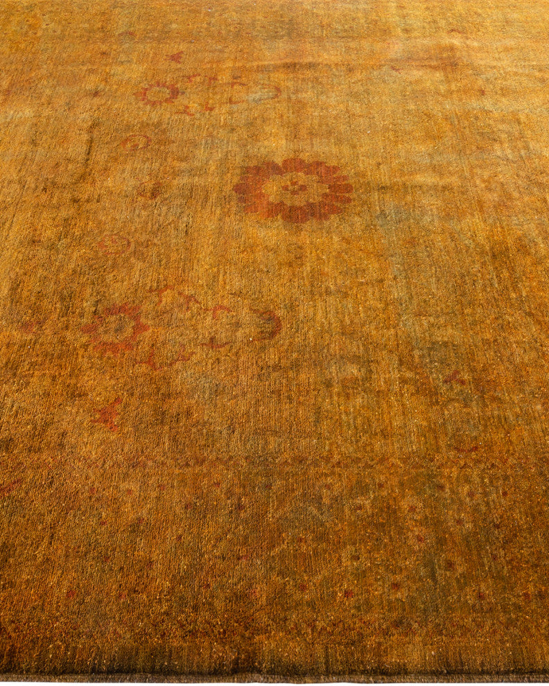 Fine Vibrance, One-of-a-Kind Hand-Knotted Area Rug Yellow, 6' 3" x 8' 8"