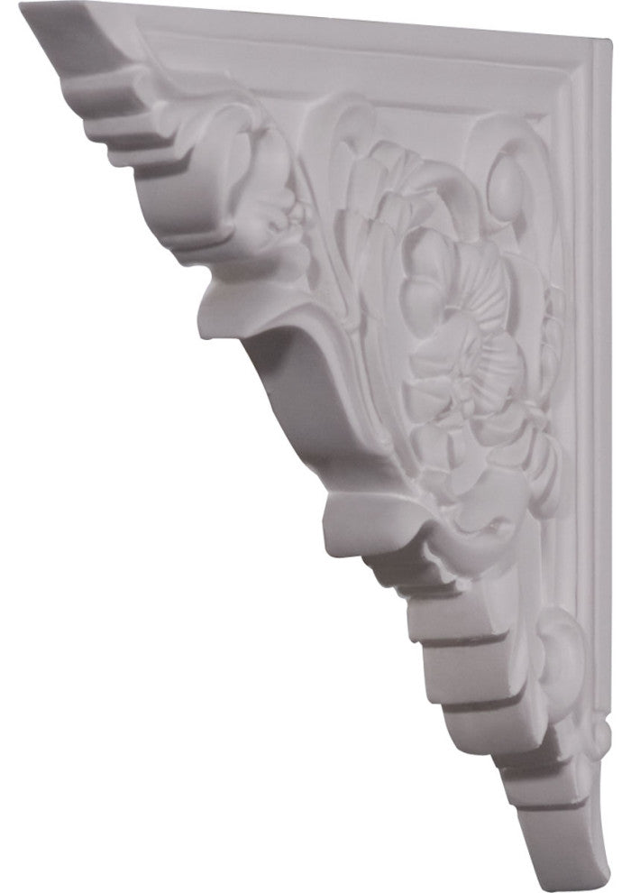 8 5/8"W x 6 1/4"H x 5/8"D Flower Stair Bracket, Left