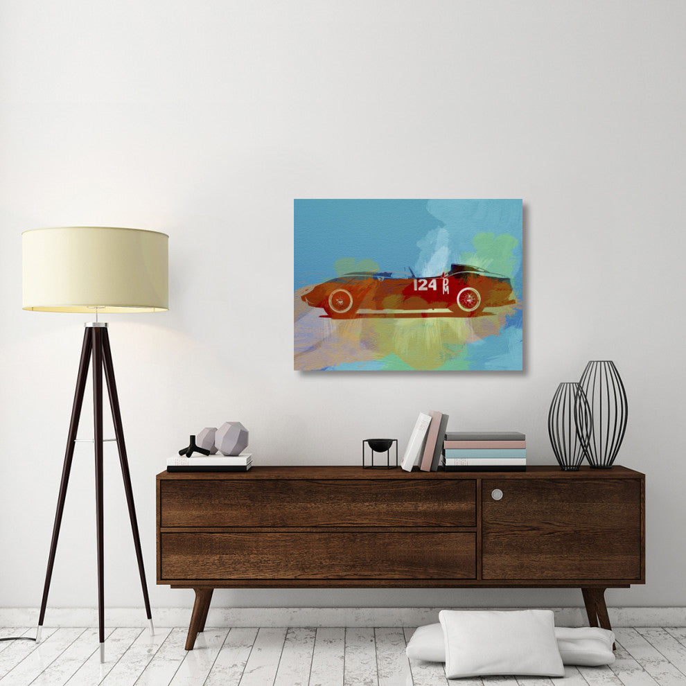 "Ferrari Testa Rossa Watercolor 1" Fine Art Print