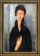 Amedeo Modigliani Woman with Blue Eyes - 16" x 24" Framed Premium Canvas Print