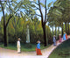 Henri Rousseau Luxembourg Garden Premium Canvas Print