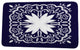 Cuban Flare Cuban Tile 1 Geometric Print Bath Mat, Navy Blue, 21"x34"