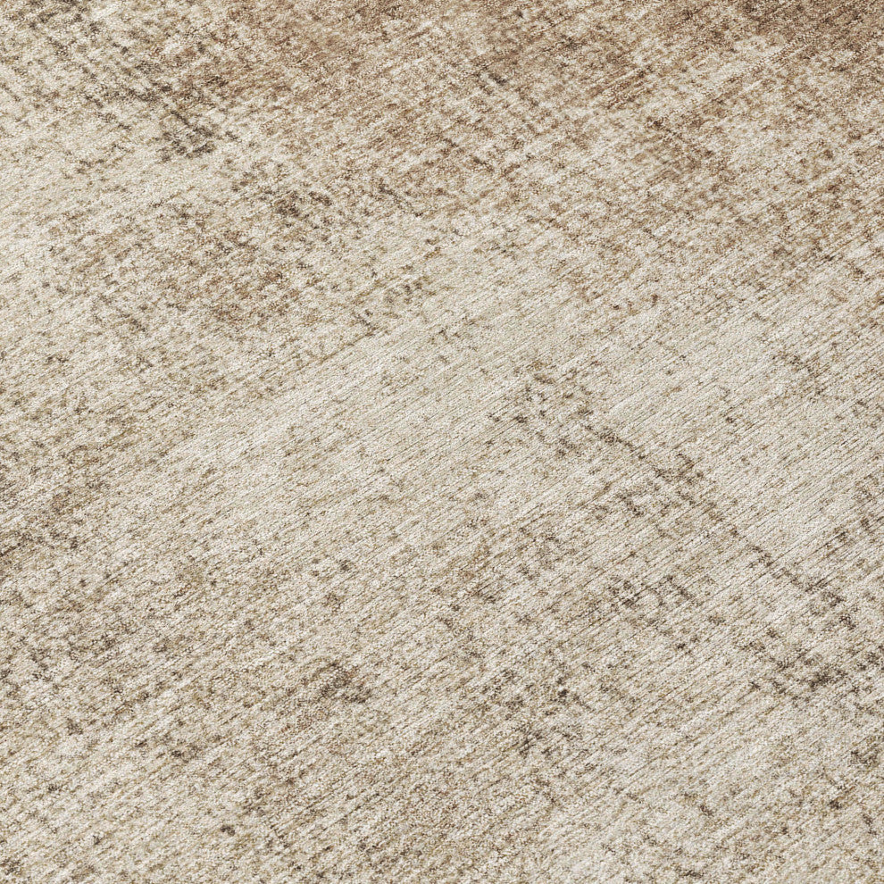 Machine Washable Indoor/Outdoor Chantille ACN1903 Taupe 8' x 8' Round Rug