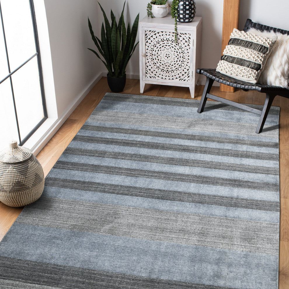Blend Warwick Area Rug, Gray, 5' x 8', Striped