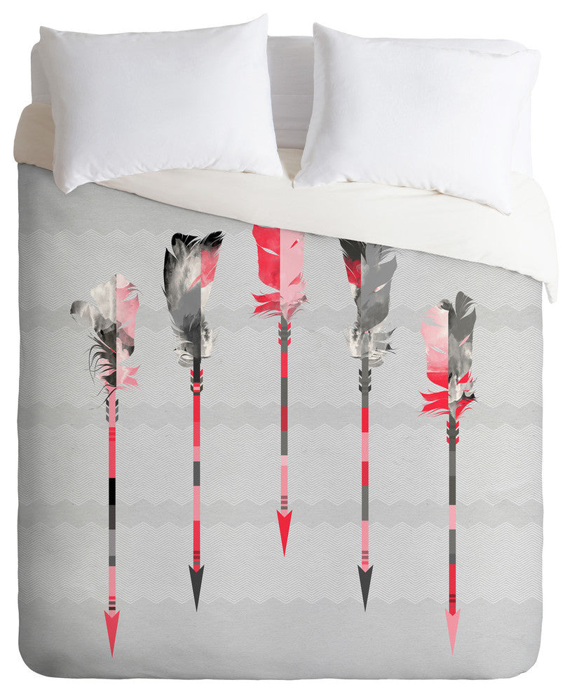 Deny Designs Iveta Abolina Coral Feathers Duvet Cover - Lightweight