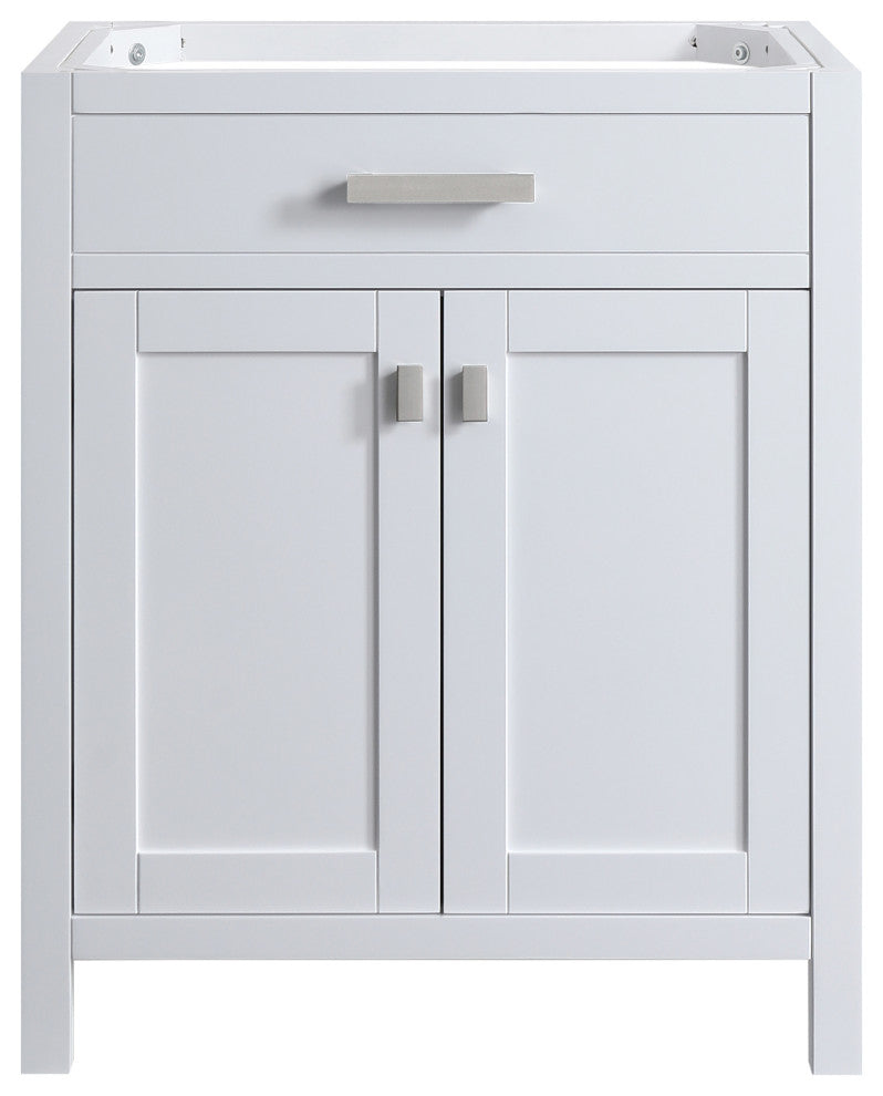 London 29-in White Bathroom Vanity Base Cabinet Without Top