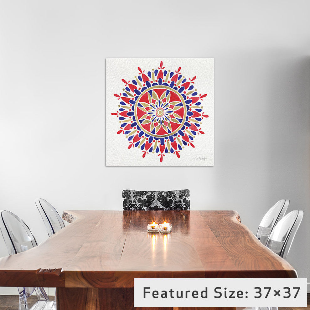 "America Mandala Artprint" by Cat Coquillette, 18x18x1.5