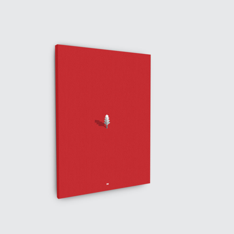 Mod Made "Simply Red" Canvas Wall Art, 11"x15"x16"